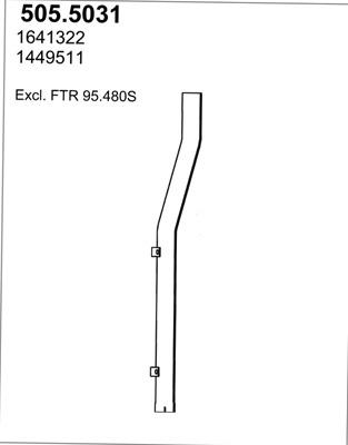 ASSO 505.5031 - Труба вихлопного газу autocars.com.ua