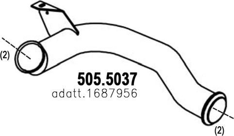 ASSO 505.5037 - Труба вихлопного газу autocars.com.ua