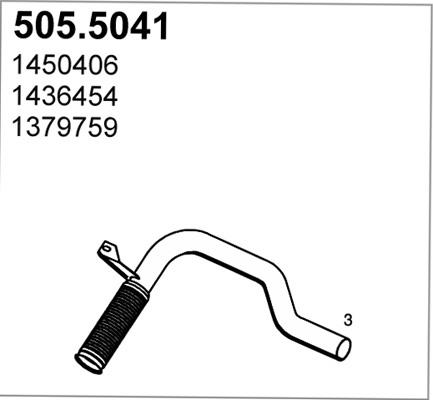 ASSO 505.5041 - Труба выхлопного газа avtokuzovplus.com.ua