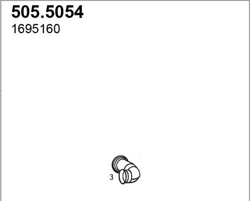 ASSO 505.5054 - Труба вихлопного газу autocars.com.ua