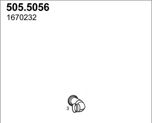 ASSO 505.5056 - Труба вихлопного газу autocars.com.ua