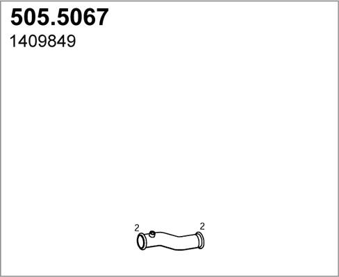 ASSO 505.5067 - Труба вихлопного газу autocars.com.ua