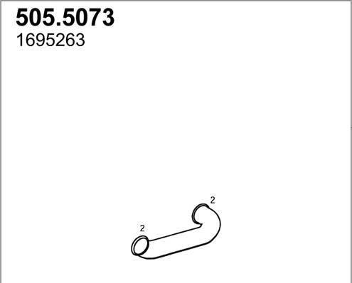 ASSO 505.5073 - Труба вихлопного газу autocars.com.ua