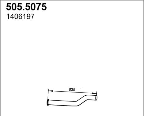 ASSO 505.5075 - Труба вихлопного газу autocars.com.ua