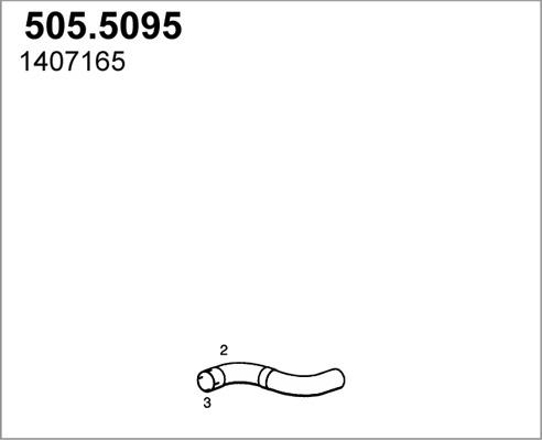 ASSO 505.5095 - Труба вихлопного газу autocars.com.ua