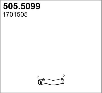 ASSO 505.5099 - Труба вихлопного газу autocars.com.ua