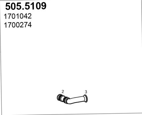 ASSO 505.5109 - Труба вихлопного газу autocars.com.ua