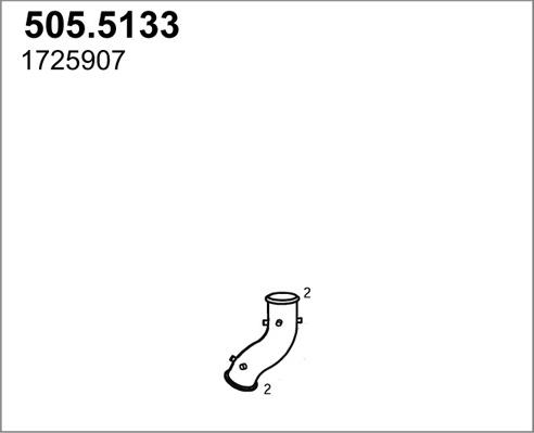 ASSO 505.5133 - Труба вихлопного газу autocars.com.ua