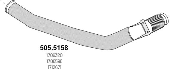 ASSO 505.5158 - Труба выхлопного газа avtokuzovplus.com.ua