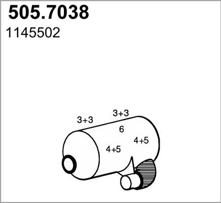 ASSO 505.7038 - Средний / конечный глушитель ОГ autodnr.net