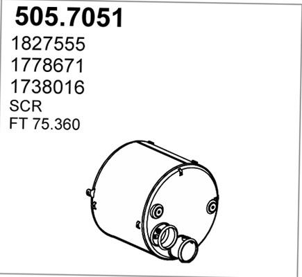 ASSO 505.7051 - Середній / кінцевий глушник ОГ autocars.com.ua