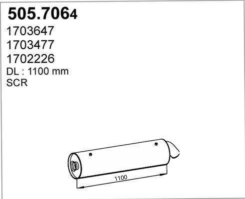 ASSO 505.7064 - Средний / конечный глушитель ОГ avtokuzovplus.com.ua