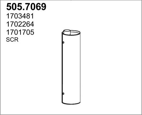 ASSO 505.7069 - Середній / кінцевий глушник ОГ autocars.com.ua
