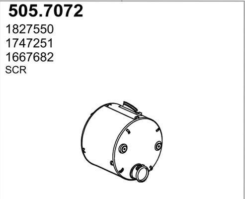 ASSO 505.7072 - Середній / кінцевий глушник ОГ autocars.com.ua