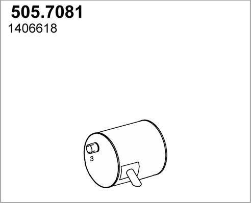 ASSO 505.7081 - Середній / кінцевий глушник ОГ autocars.com.ua