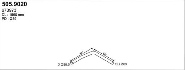 ASSO 505.9020 - Труба выхлопного газа avtokuzovplus.com.ua