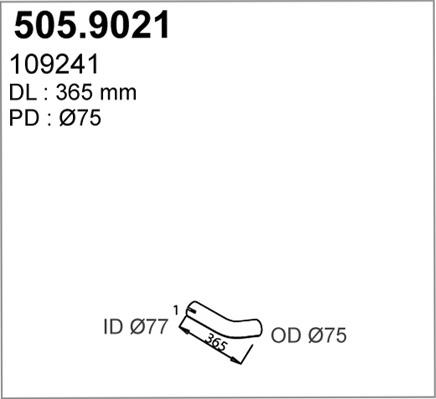 ASSO 505.9021 - Труба вихлопного газу autocars.com.ua