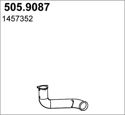ASSO 505.9087 - Труба вихлопного газу autocars.com.ua