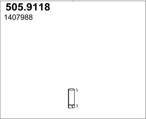 ASSO 505.9118 - Труба вихлопного газу autocars.com.ua