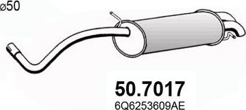ASSO 50.7017 - Глушник вихлопних газів кінцевий autocars.com.ua