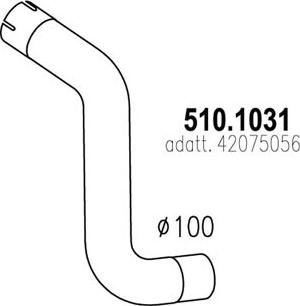 ASSO 510.1031 - Труба выхлопного газа avtokuzovplus.com.ua