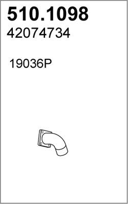 ASSO 510.1098 - Труба вихлопного газу autocars.com.ua