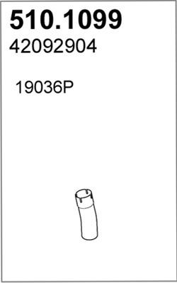 ASSO 510.1099 - Труба вихлопного газу autocars.com.ua