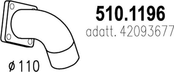 ASSO 510.1196 - Труба вихлопного газу autocars.com.ua