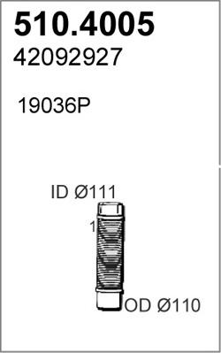 ASSO 510.4005 - Гофрована труба вихлопна система autocars.com.ua