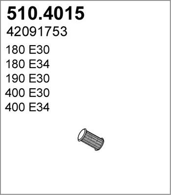 ASSO 510.4015 - Гофрированная труба, выхлопная система avtokuzovplus.com.ua