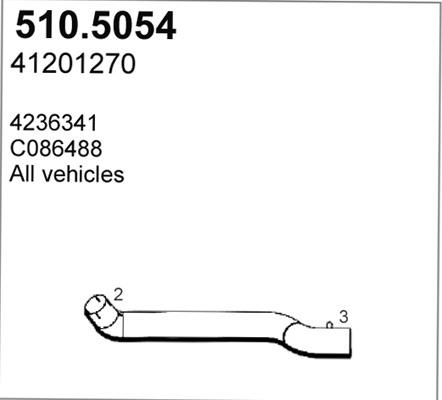 ASSO 510.5054 - Труба выхлопного газа avtokuzovplus.com.ua