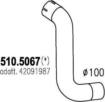 ASSO 510.5067 - Труба выхлопного газа avtokuzovplus.com.ua