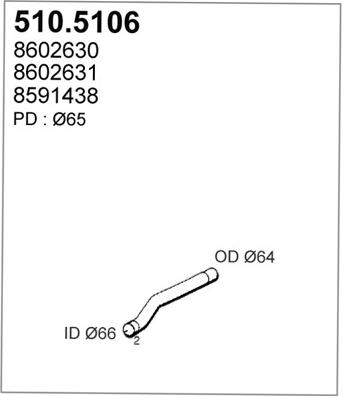 ASSO 510.5106 - Труба выхлопного газа autodnr.net