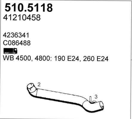ASSO 510.5118 - Труба выхлопного газа avtokuzovplus.com.ua