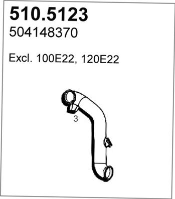 ASSO 510.5123 - Труба выхлопного газа avtokuzovplus.com.ua