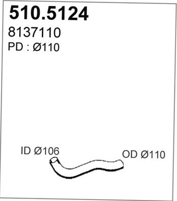 ASSO 510.5124 - Труба выхлопного газа autodnr.net