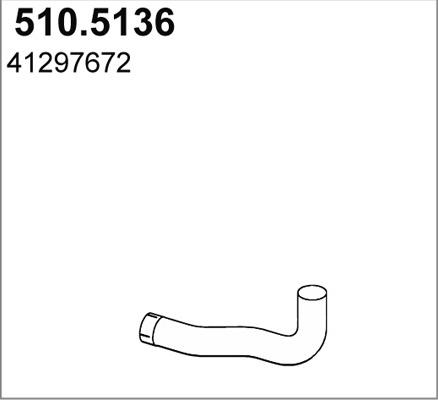 ASSO 510.5136 - Труба выхлопного газа avtokuzovplus.com.ua