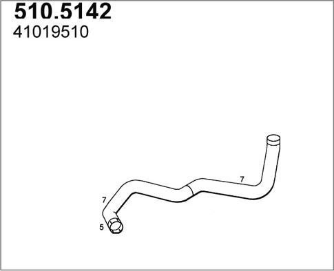 ASSO 510.5142 - Труба выхлопного газа autodnr.net