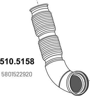 ASSO 510.5158 - Труба выхлопного газа avtokuzovplus.com.ua