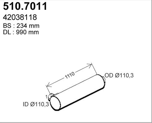 ASSO 510.7011 - Средний / конечный глушитель ОГ autodnr.net