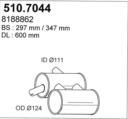 ASSO 510.7044 - Средний / конечный глушитель ОГ autodnr.net