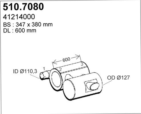 ASSO 510.7080 - Средний / конечный глушитель ОГ autodnr.net