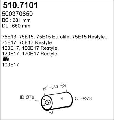 ASSO 510.7101 - Средний / конечный глушитель ОГ avtokuzovplus.com.ua