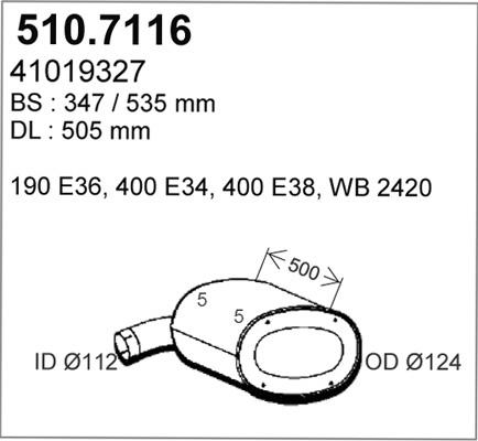ASSO 510.7116 - Средний / конечный глушитель ОГ avtokuzovplus.com.ua