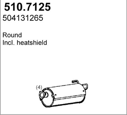 ASSO 510.7125 - Глушитель выхлопных газов, конечный autodnr.net