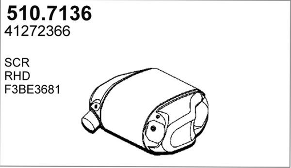 ASSO 510.7136 - Середній / кінцевий глушник ОГ autocars.com.ua