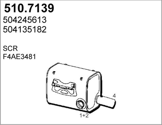 ASSO 510.7139 - Средний / конечный глушитель ОГ avtokuzovplus.com.ua
