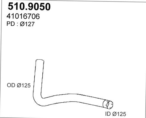 ASSO 510.9050 - Труба выхлопного газа autodnr.net