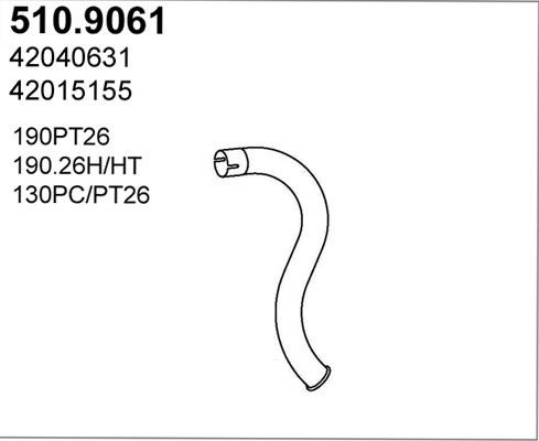 ASSO 510.9061 - Труба выхлопного газа avtokuzovplus.com.ua