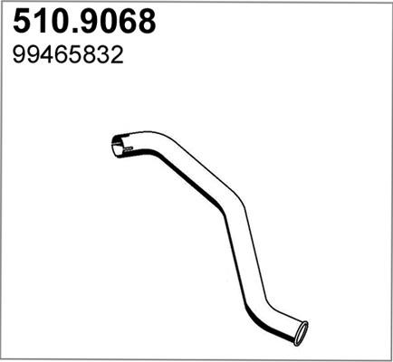 ASSO 510.9068 - Труба выхлопного газа avtokuzovplus.com.ua
